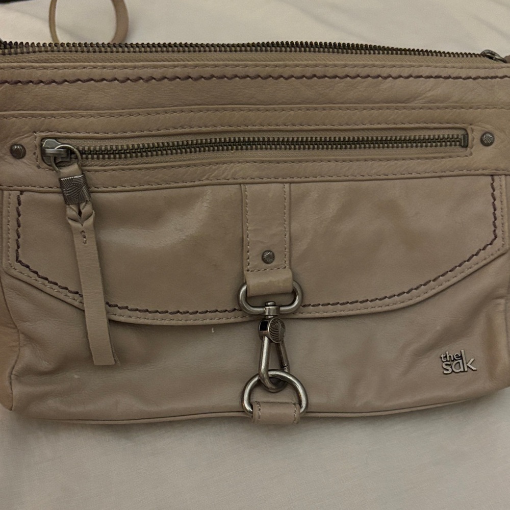 The Sak Tan Leather Crossbody Bag